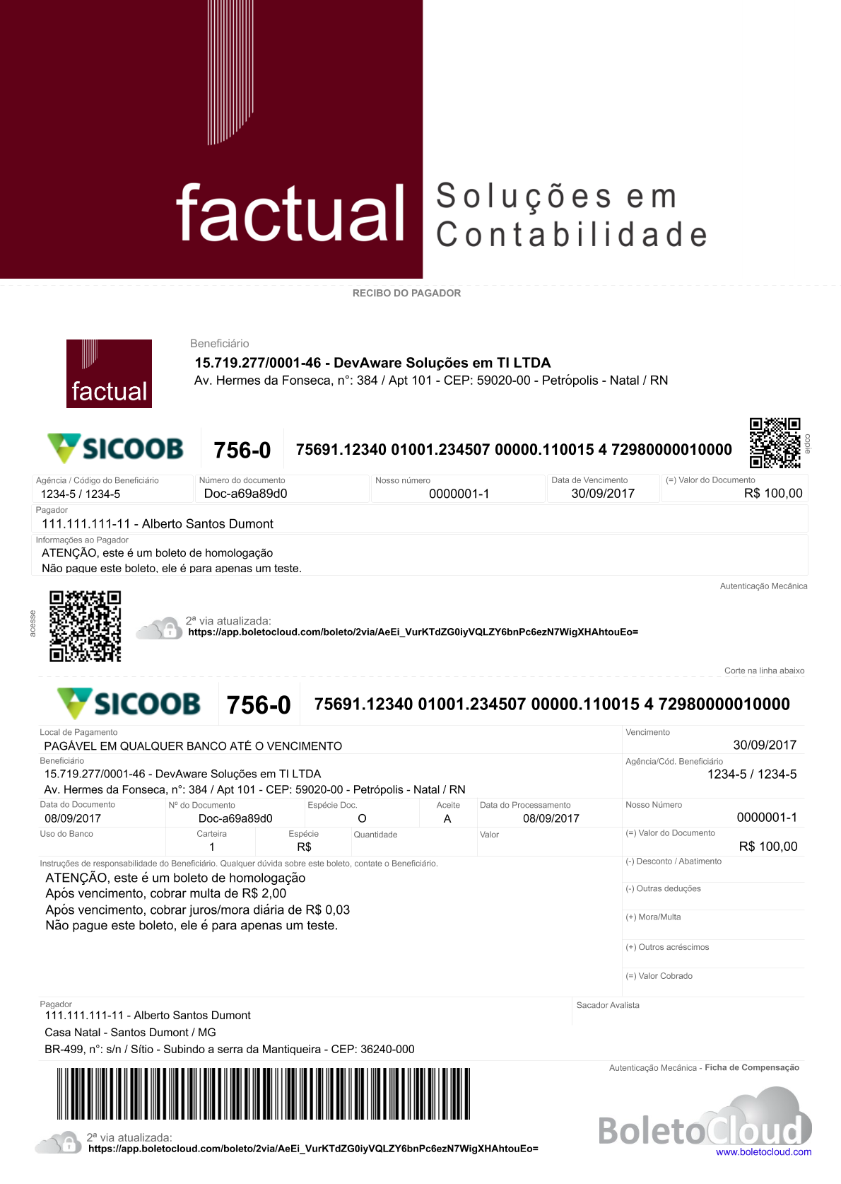 Exemplo 25 de boleto personalizado