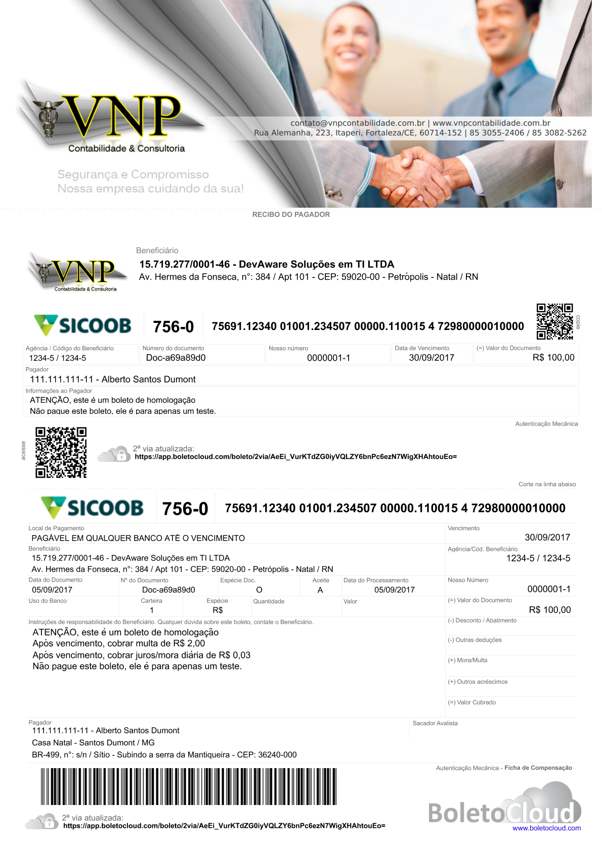 Exemplo 3 de boleto personalizado