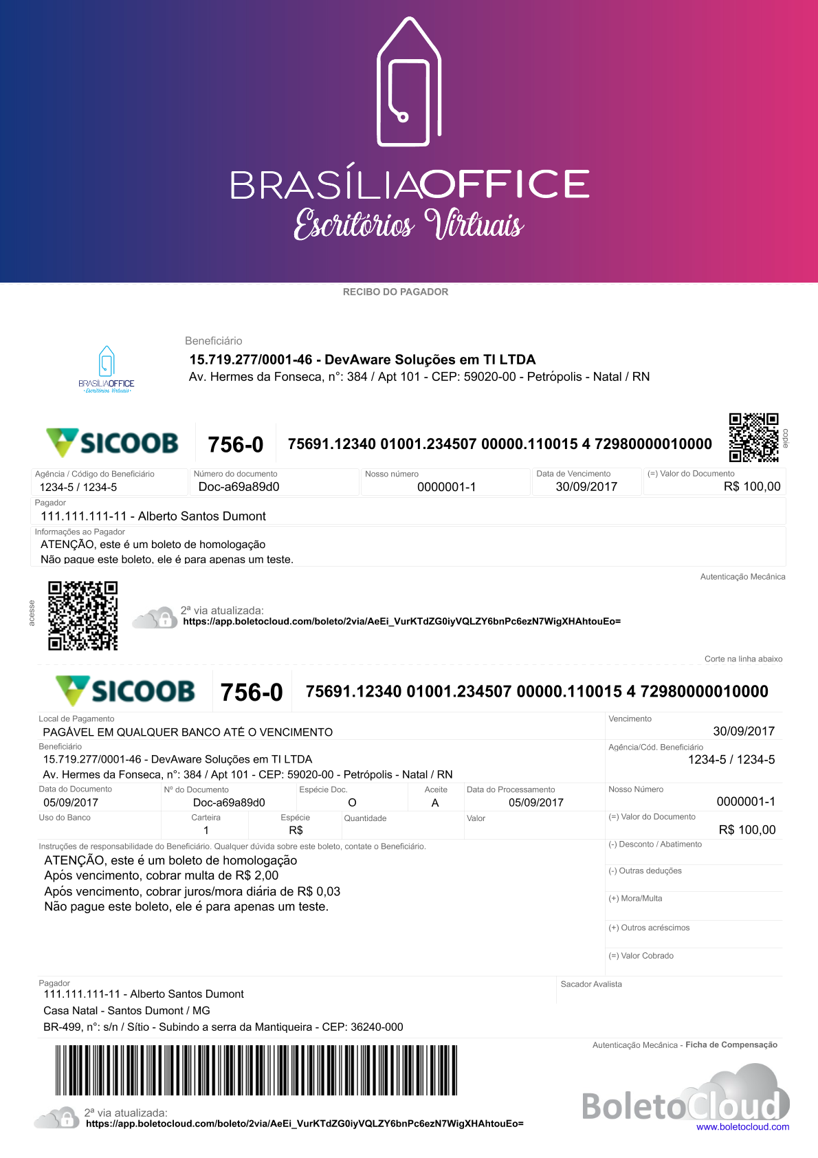 Exemplo 9 de boleto personalizado